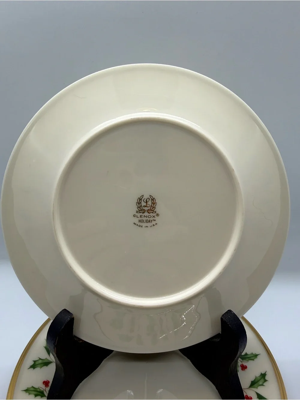 Lenox Holiday Bread and Butter Plates with Gold Trim- Three (3)